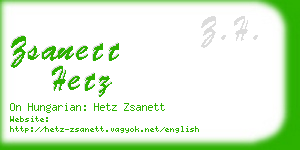 zsanett hetz business card